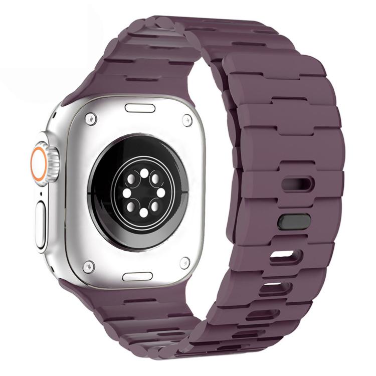 Horse-Embossed Single-Pin Magnetic Silicone Watch Band