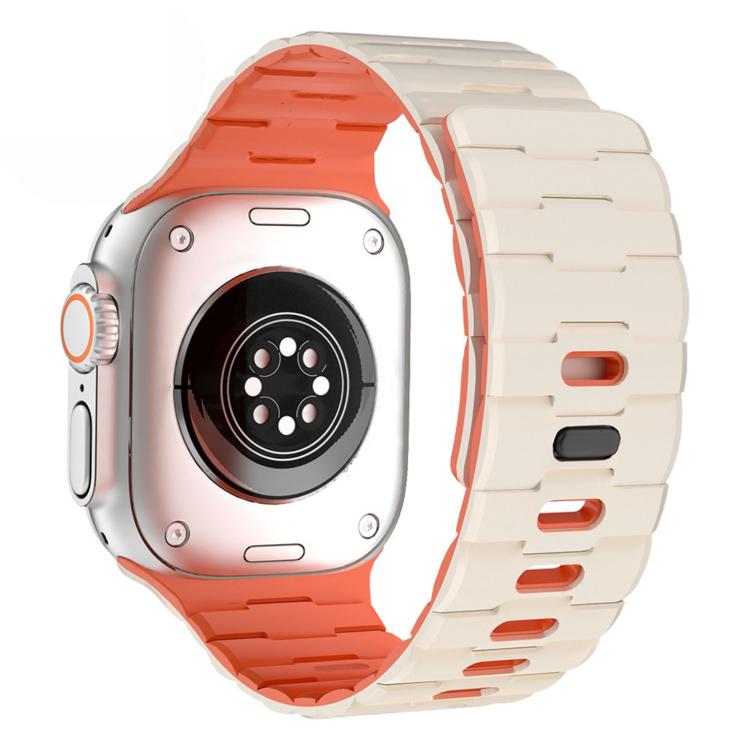 Horse-Embossed Single-Pin Magnetic Silicone Watch Band