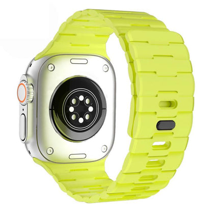 Horse-Embossed Single-Pin Magnetic Silicone Watch Band