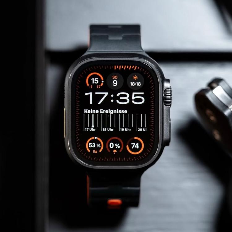 Horse-Embossed Single-Pin Magnetic Silicone Watch Band