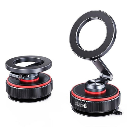 X66 720-Degree Triple-Axis Rotation Folding Magnetic Car Vacuum Suction Cup Phone Holder, X66 (White), X66 (Black)