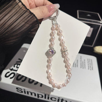 Rhinestone Flower Pearl Necklace