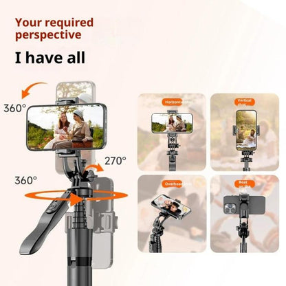 L16TT Auto Pop Up Tripod Anti Shake Floor Stand Aluminum Alloy Pole Extendable Selfie Stick
