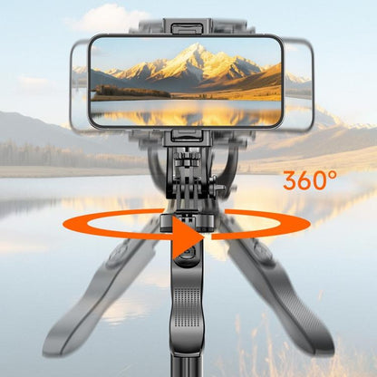 L16TT Auto Pop Up Tripod Anti Shake Floor Stand Aluminum Alloy Pole Extendable Selfie Stick