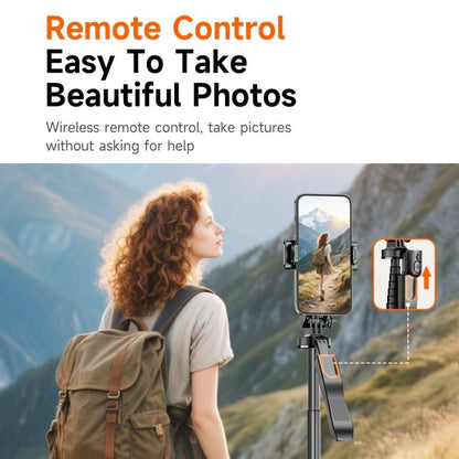 L16TT Auto Pop Up Tripod Anti Shake Floor Stand Aluminum Alloy Pole Extendable Selfie Stick