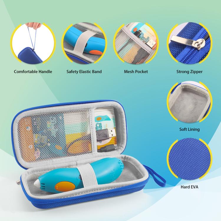 For 3Doodler Start+ Essentials 2024 / 2023 3D Printing Pen Storage Bag Portable Handle Hand Carrying Case