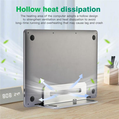 D051 Aluminum Alloy Space Saving Desktop Organizer Vertical Laptop Stand For Up to 17.3 inch
