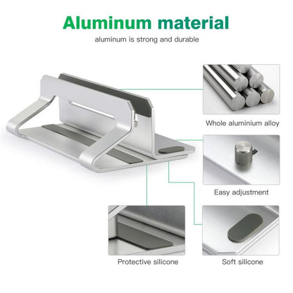 D051 Aluminum Alloy Space Saving Desktop Organizer Vertical Laptop Stand For Up to 17.3 inch