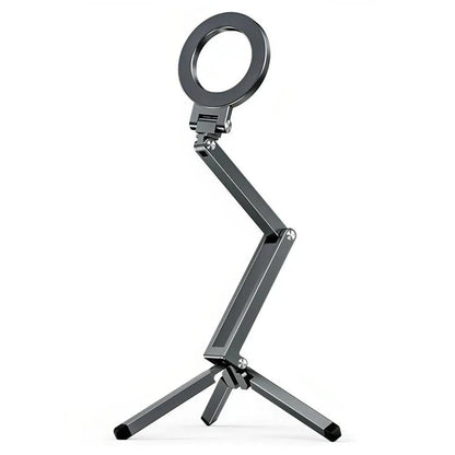 E08 Multi-Function Folding Aluminum Alloy Strong Magnetic Desktop Phone Holder Tripod