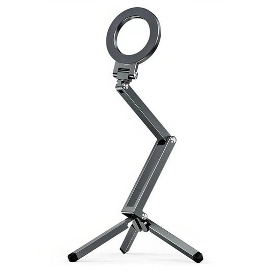 E08 Multi-Function Folding Aluminum Alloy Strong Magnetic Desktop Phone Holder Tripod