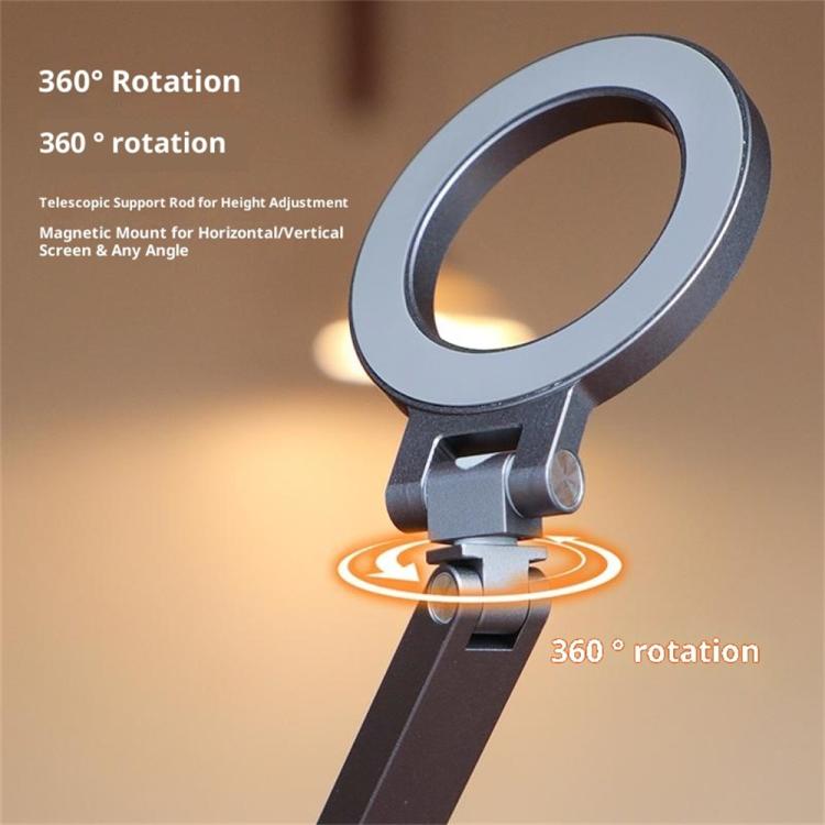 E08 Multi-Function Folding Aluminum Alloy Strong Magnetic Desktop Phone Holder Tripod