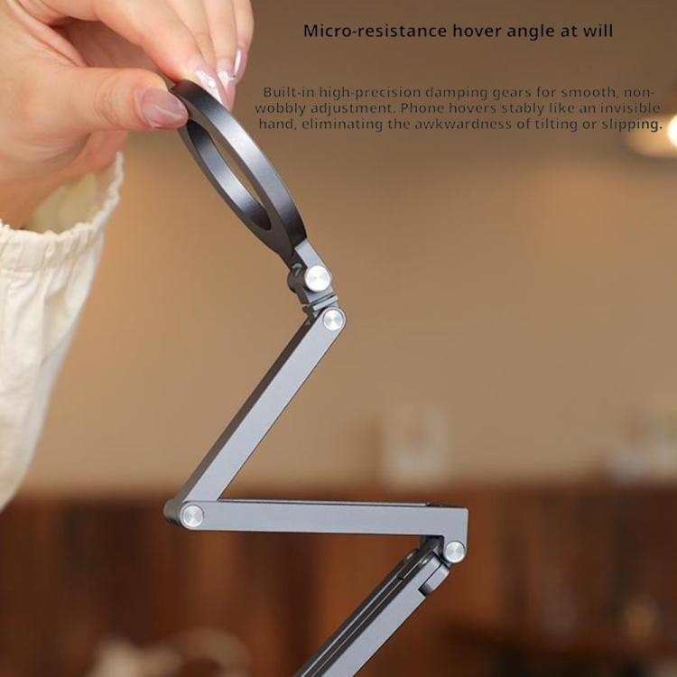 E08 Multi-Function Folding Aluminum Alloy Strong Magnetic Desktop Phone Holder Tripod