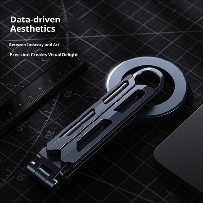 E06 Folding Aluminum Alloy Desk Stand Magnetic Tripod Phone Holder for 4-7 Inch