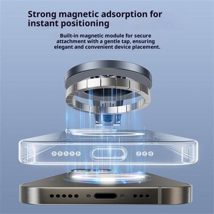 E06 Folding Aluminum Alloy Desk Stand Magnetic Tripod Phone Holder for 4-7 Inch