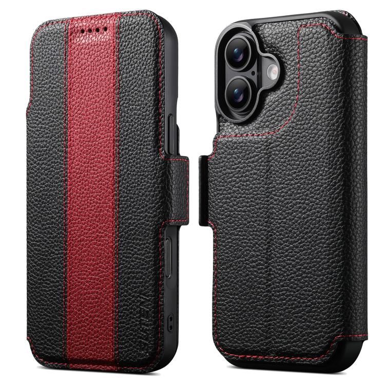 Suteni Q08 2-in-1 Multi-function Magnetic Wallet Big Litchi Vegan Leather Phone Case, For iPhone 18 Pro, For iPhone 18 Pro Max, For iPhone 17 Pro Max, For iPhone 17 Pro, For iPhone 17, For iPhone 16 Pro Max, For iPhone 16 Pro, For iPhone 16            ...