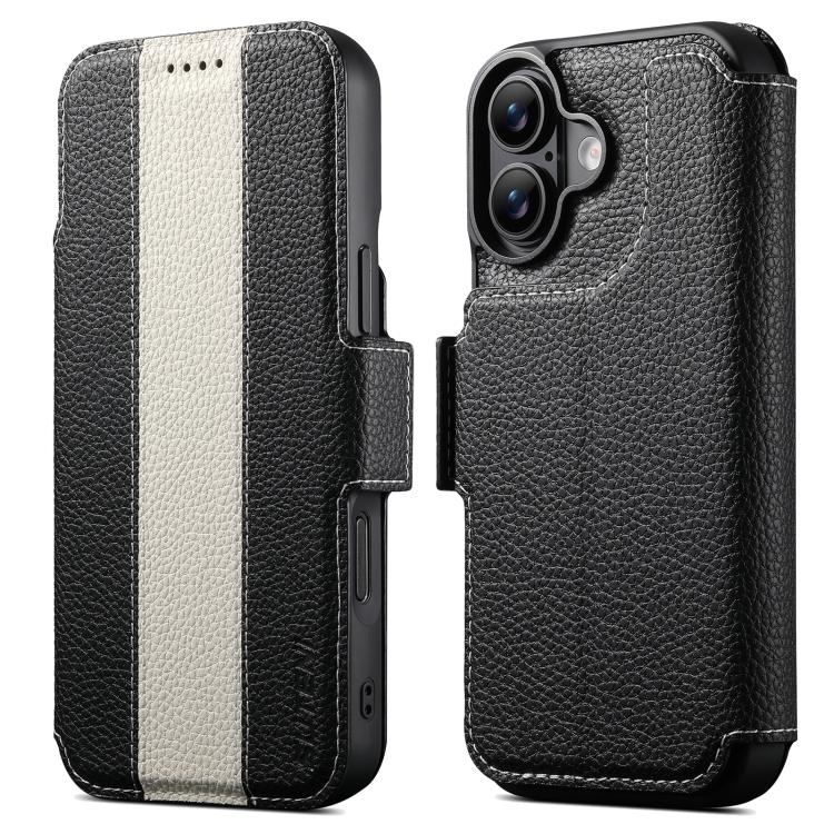Suteni Q08 2-in-1 Multi-function Magnetic Wallet Big Litchi Vegan Leather Phone Case, For iPhone 18 Pro, For iPhone 18 Pro Max, For iPhone 17 Pro Max, For iPhone 17 Pro, For iPhone 17, For iPhone 16 Pro Max, For iPhone 16 Pro, For iPhone 16            ...