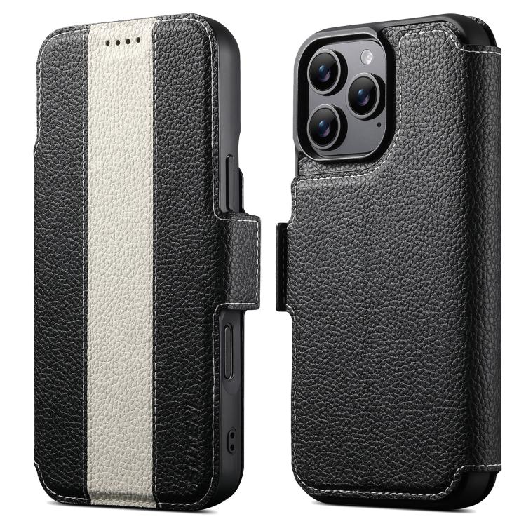 Suteni Q08 2-in-1 Multi-function Magnetic Wallet Big Litchi Vegan Leather Phone Case, For iPhone 18 Pro, For iPhone 18 Pro Max, For iPhone 17 Pro Max, For iPhone 17 Pro, For iPhone 17, For iPhone 16 Pro Max, For iPhone 16 Pro, For iPhone 16            ...