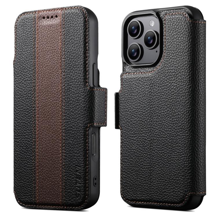 Suteni Q08 2-in-1 Multi-function Magnetic Wallet Big Litchi Vegan Leather Phone Case, For iPhone 18 Pro, For iPhone 18 Pro Max, For iPhone 17 Pro Max, For iPhone 17 Pro, For iPhone 17, For iPhone 16 Pro Max, For iPhone 16 Pro, For iPhone 16            ...