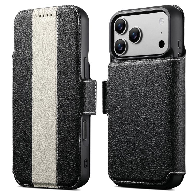 Suteni Q08 2-in-1 Multi-function Magnetic Wallet Big Litchi Vegan Leather Phone Case, For iPhone 18 Pro, For iPhone 18 Pro Max, For iPhone 17 Pro Max, For iPhone 17 Pro, For iPhone 17, For iPhone 16 Pro Max, For iPhone 16 Pro, For iPhone 16            ...