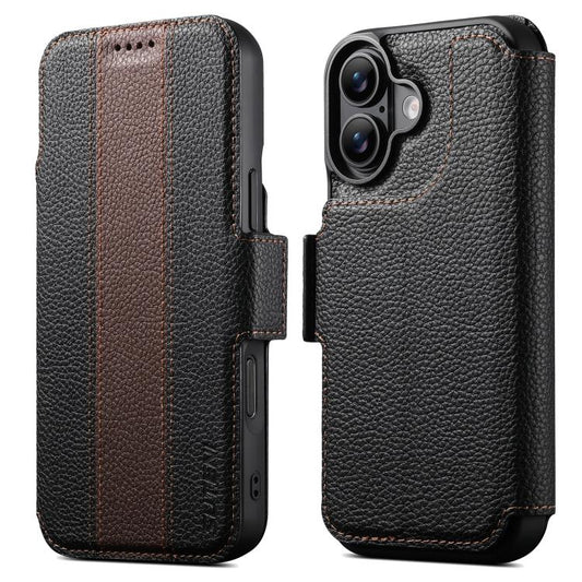 Suteni Q08 2-in-1 Multi-function Magnetic Wallet Big Litchi Vegan Leather Phone Case, For iPhone 18, For iPhone 18 Pro, For iPhone 18 Pro Max, For iPhone 17 Pro Max, For iPhone 17 Pro, For iPhone 17, For iPhone 16 Pro Max, For iPhone 16 Pro, For iPhone...