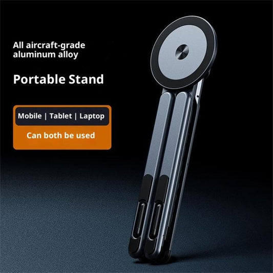 E05 Multi-Function Magnetic Aluminum Alloy Phone Holder Portable Desktop Stand for Tablet PC