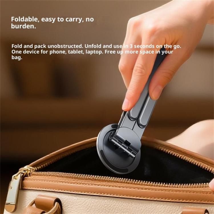 E05 Multi-Function Magnetic Aluminum Alloy Phone Holder Portable Desktop Stand for Tablet PC