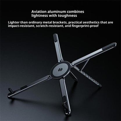 E05 Multi-Function Magnetic Aluminum Alloy Phone Holder Portable Desktop Stand for Tablet PC