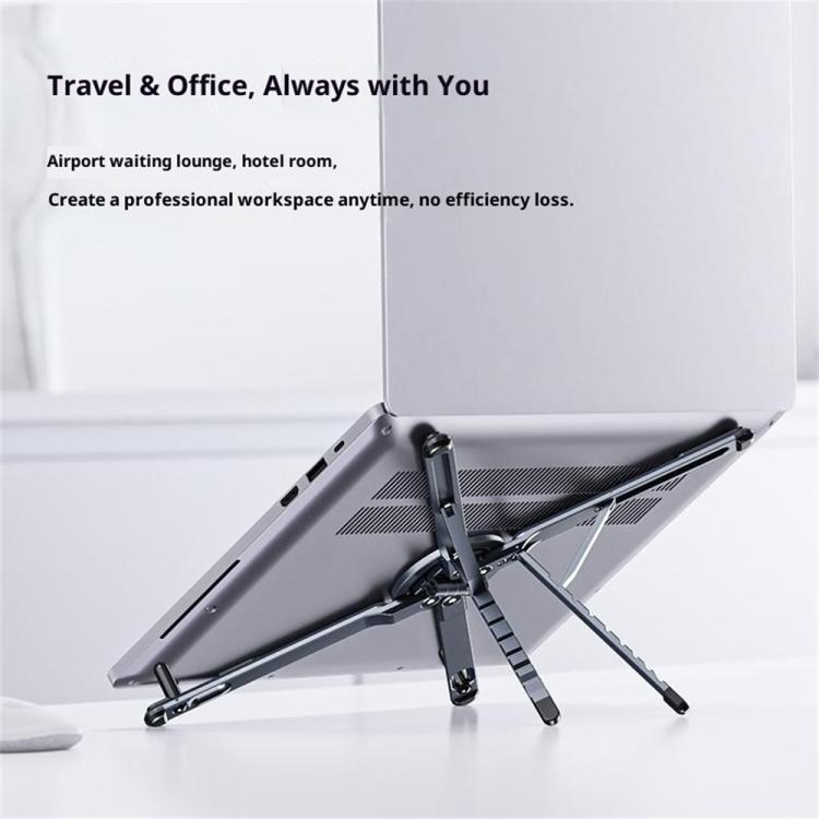 E05 Multi-Function Magnetic Aluminum Alloy Phone Holder Portable Desktop Stand for Tablet PC