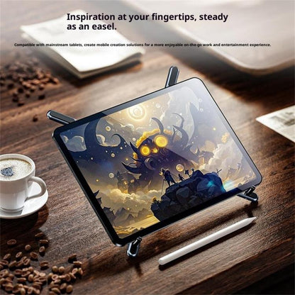 E05 Multi-Function Magnetic Aluminum Alloy Phone Holder Portable Desktop Stand for Tablet PC