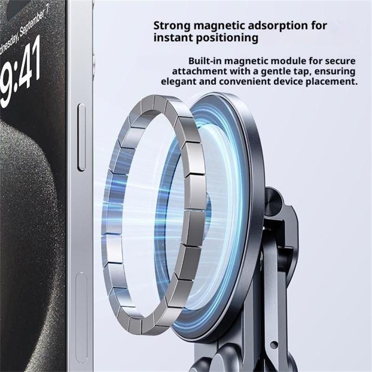 E05 Multi-Function Magnetic Aluminum Alloy Phone Holder Portable Desktop Stand for Tablet PC