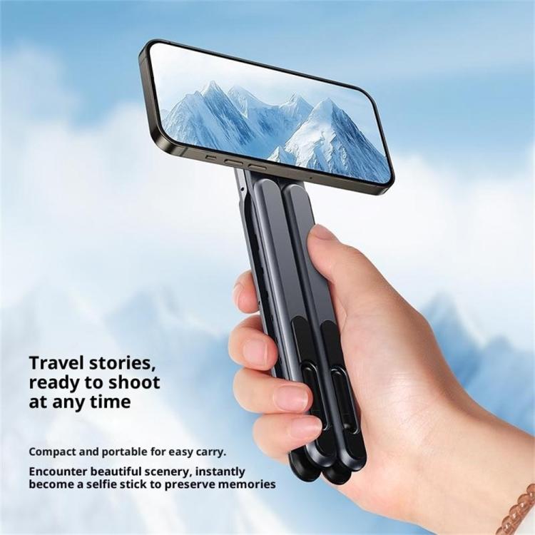 E05 Multi-Function Magnetic Aluminum Alloy Phone Holder Portable Desktop Stand for Tablet PC