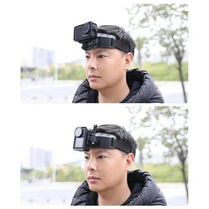 For DJI Action 5 Pro / 4 / 3 Hands-Free Driving Recorder & Sports Camera Mount Head Strap
