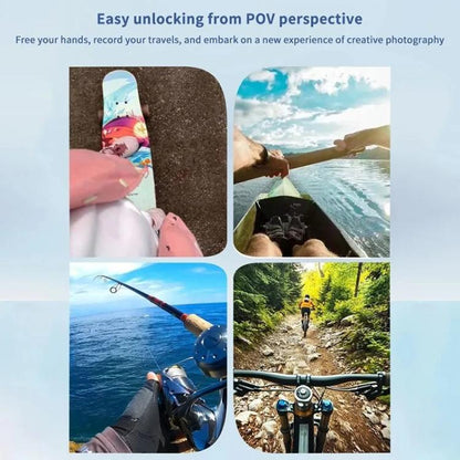 For DJI Action 5 Pro / 4 / 3 Hands-Free Driving Recorder & Sports Camera Mount Head Strap