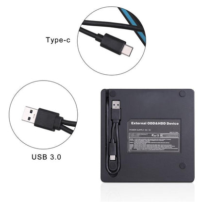 BT686 External DVD Drive USB 3.0 / Type-C Portable Optical Drive / CD Burner For Desktop / Laptop