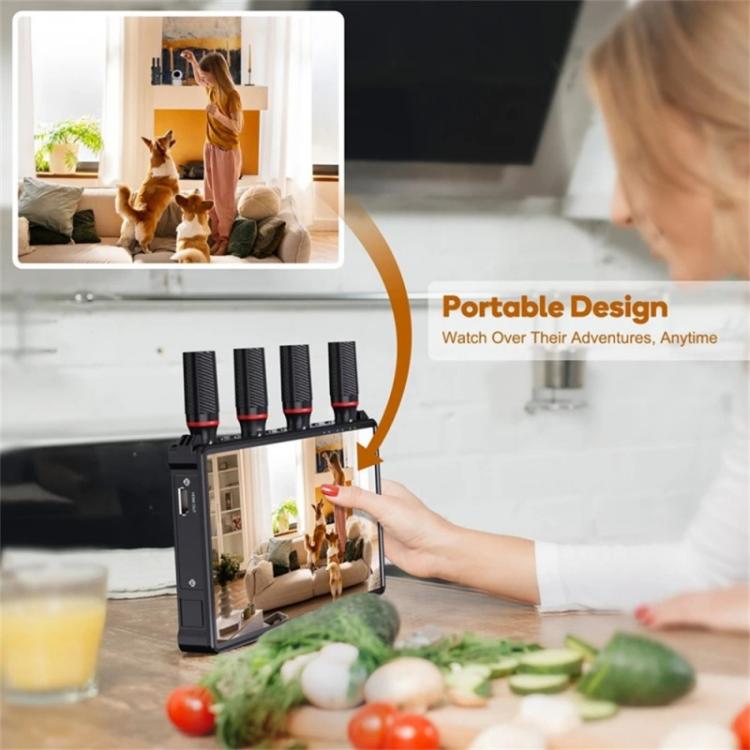 VRRIIS 085 P With LCD Display 1080P HD 400m Range Wireless Video Transmitter and Receiver Kit