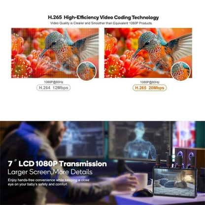 VRRIIS 085 P With LCD Display 1080P HD 400m Range Wireless Video Transmitter and Receiver Kit