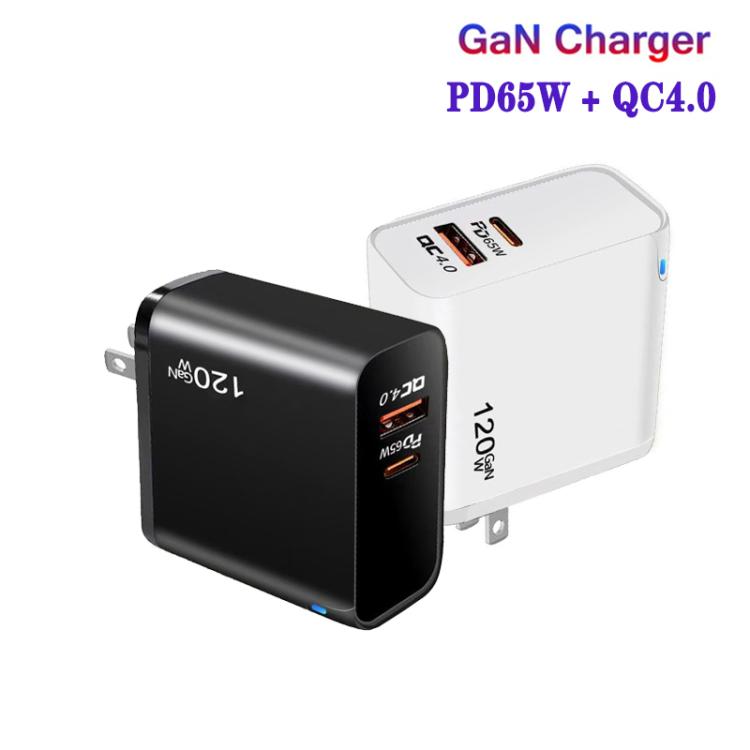 TE-PD65 GaN PD 65W + QC4.0 USB Fully Compatible Protocol Charger for MacBook ，US Plug