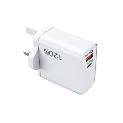 TE-PD65 GaN PD 65W + QC4.0 USB Fully Compatible Protocol Charger for MacBook ，UK Plug