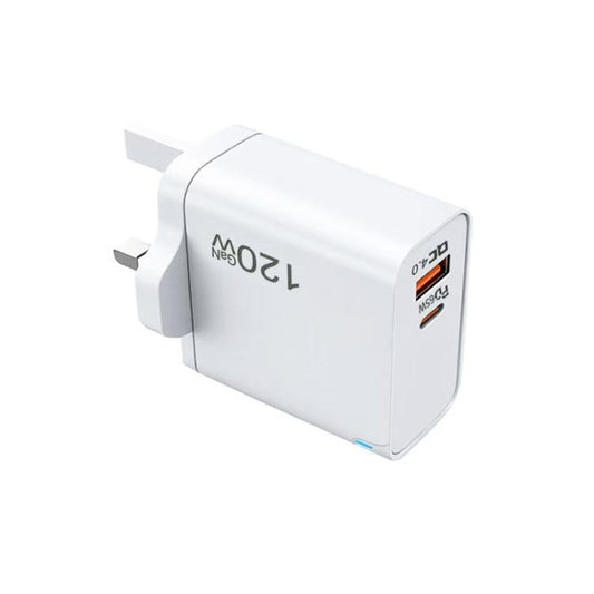 Chargeur TE-PD65 GaN PD 65W + QC4.0 USB à protocole entièrement compatible pour MacBook, prise britannique