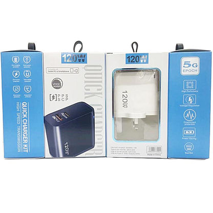 TE-PD65 GaN PD 65W + QC4.0 USB Fully Compatible Protocol Charger for MacBook ，UK Plug