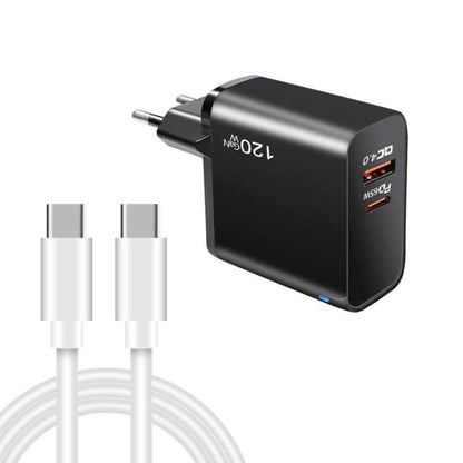 TE-PD65 GaN PD 65W + QC4.0 USB Charger with Type-C to Type-C Data Cable,  EU Plug