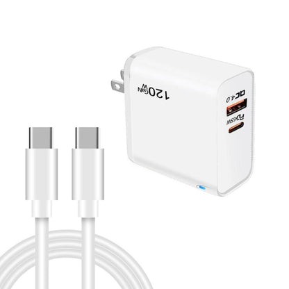 TE-PD65 GaN PD 65W + QC4.0 USB Charger with Type-C to Type-C Data Cable,  US Plug