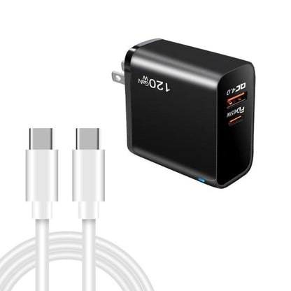 TE-PD65 GaN PD 65W + QC4.0 USB Charger with Type-C to Type-C Data Cable,  US Plug
