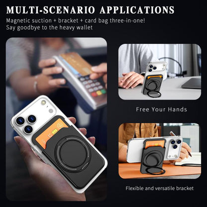 Colourful Ring MagSafe Magnetic 360-Degree Rotating Stand Card Holder