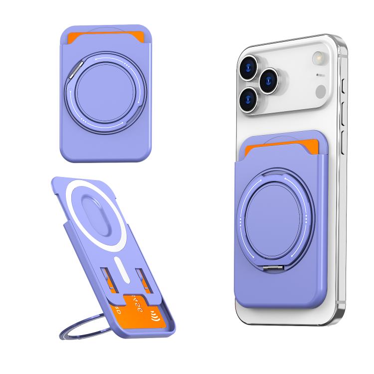 Colourful Ring MagSafe Magnetic 360-Degree Rotating Stand Card Holder