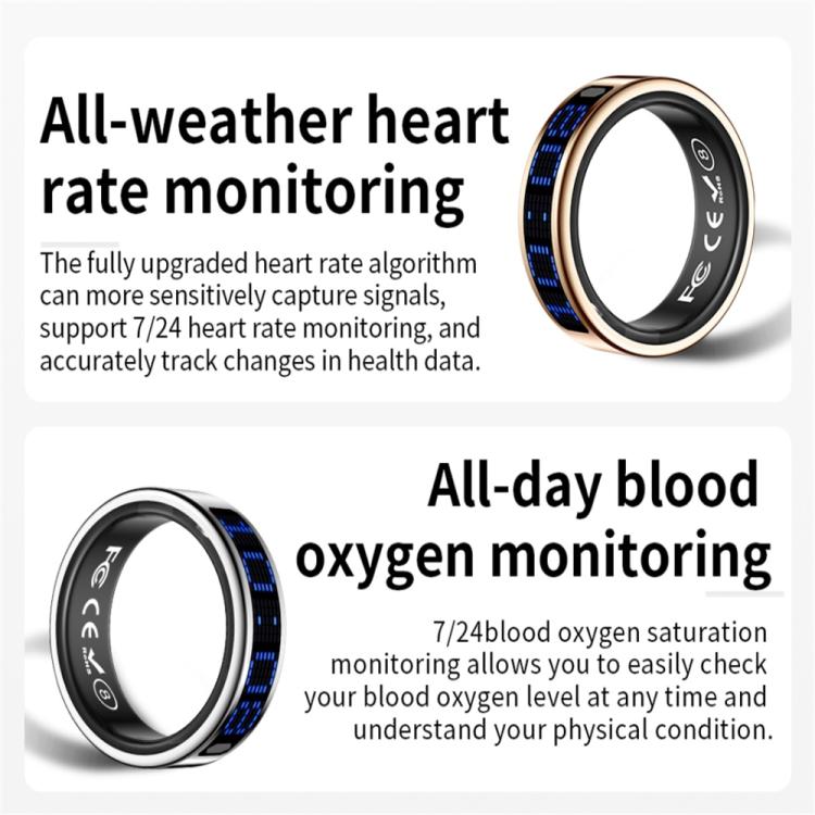 SR16 SIZE 10 Smart Ring, Support Heart Rate / Blood Oxygen / Sleep Monitoring / Multiple Sports Modes