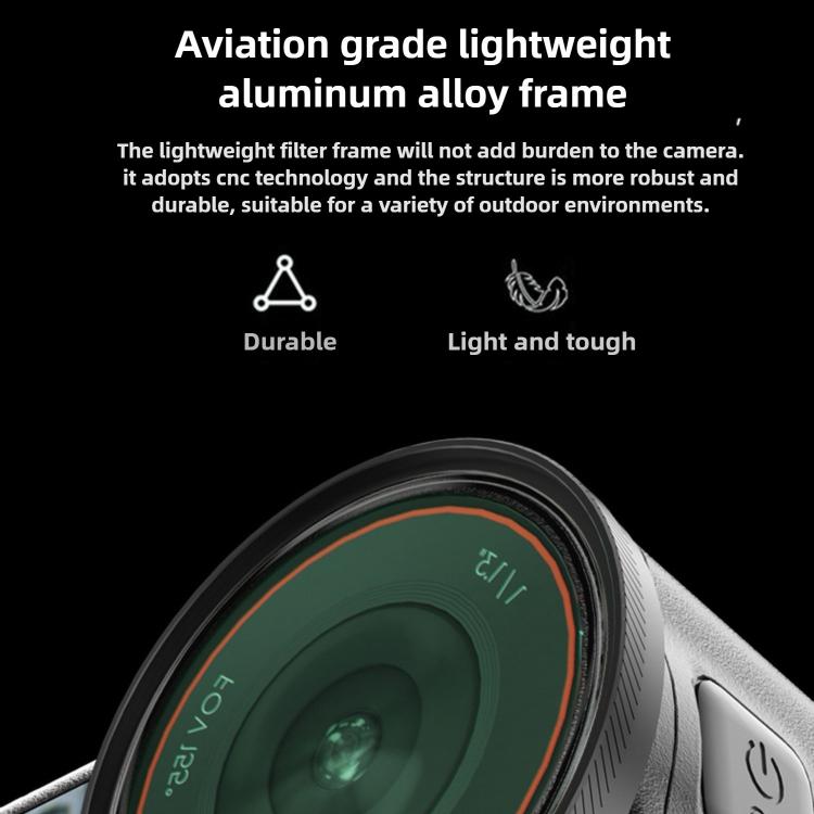 For DJI Osmo Action 6 Lens Protector, UV Filter, CPL Filter, Diffusion 1/4 Filter, ND8 Filter, ND16 Filter, ND32 Filter, ND64 Filter