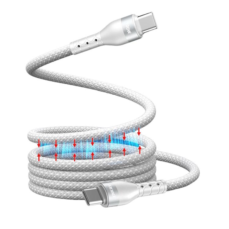 ENKAY PD100W Type-C to Type-C Magnetic Self-Coiling Braided Charging Data Cable