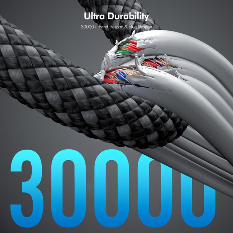 ENKAY PD100W Type-C to Type-C Magnetic Self-Coiling Braided Charging Data Cable