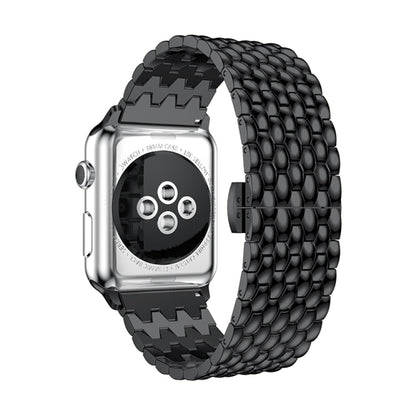 Dragon Grain Solid Stainless Steel Wrist Strap Watch Band for Apple Watch Series 3 & 2 & 1 38mm